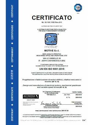 Certificato ISO 9001