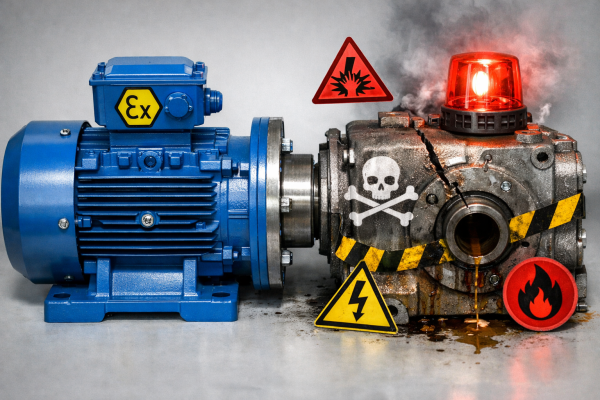 将防爆电机与非防爆减速机组合是否合理？
